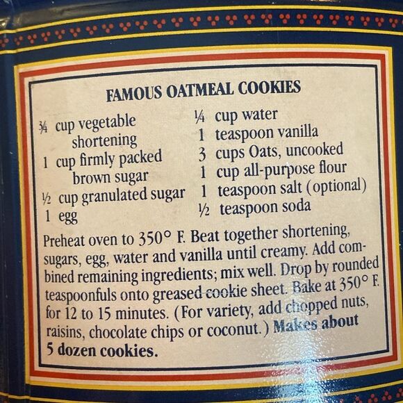 Vintage pure Quaker Oats storage tin - Picture 8 of 11